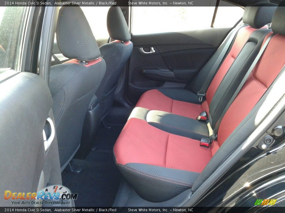 2014 Honda Civic Si Sedan Alabaster Silver Metallic / Black/Red Photo #11