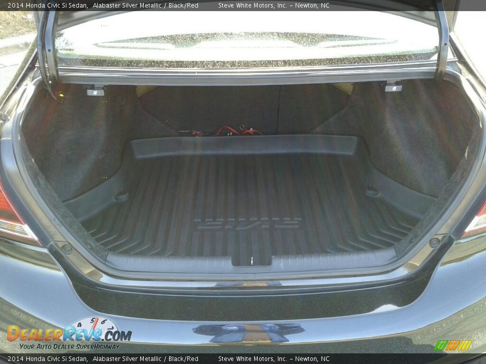 2014 Honda Civic Si Sedan Alabaster Silver Metallic / Black/Red Photo #12