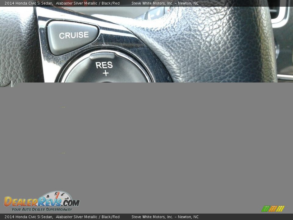 2014 Honda Civic Si Sedan Alabaster Silver Metallic / Black/Red Photo #17