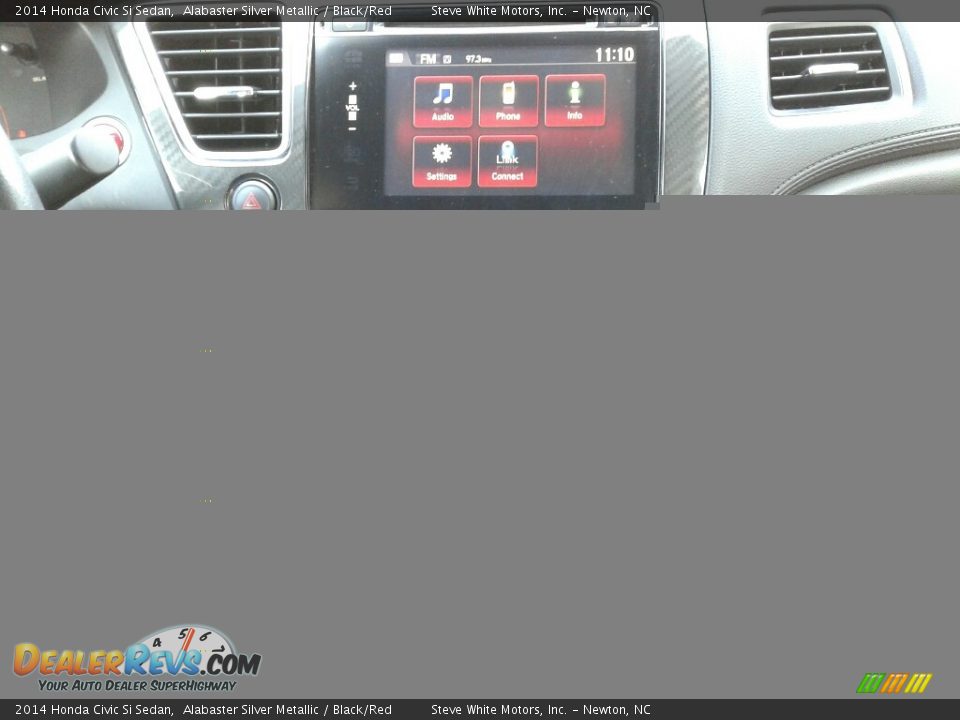 2014 Honda Civic Si Sedan Alabaster Silver Metallic / Black/Red Photo #19