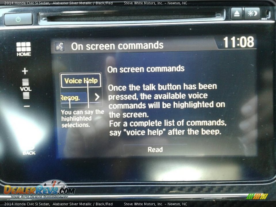 2014 Honda Civic Si Sedan Alabaster Silver Metallic / Black/Red Photo #20