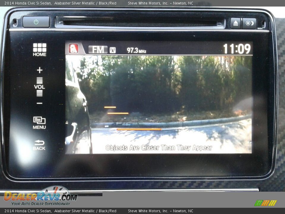 2014 Honda Civic Si Sedan Alabaster Silver Metallic / Black/Red Photo #23