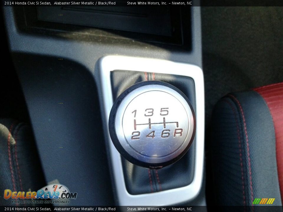 2014 Honda Civic Si Sedan Alabaster Silver Metallic / Black/Red Photo #25