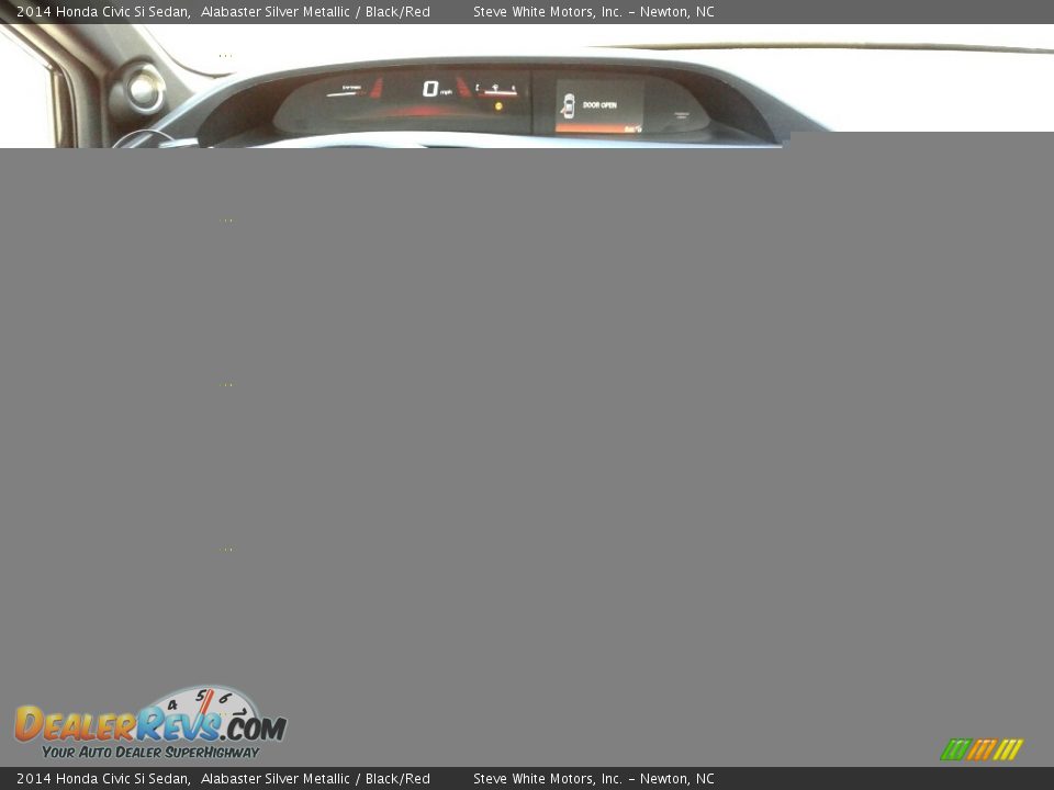 2014 Honda Civic Si Sedan Alabaster Silver Metallic / Black/Red Photo #26
