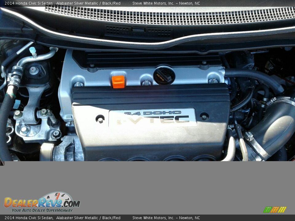 2014 Honda Civic Si Sedan Alabaster Silver Metallic / Black/Red Photo #28