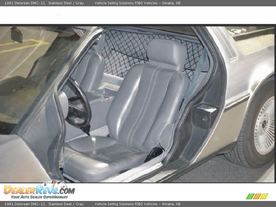 Front Seat of 1981 Delorean DMC-12  Photo #2