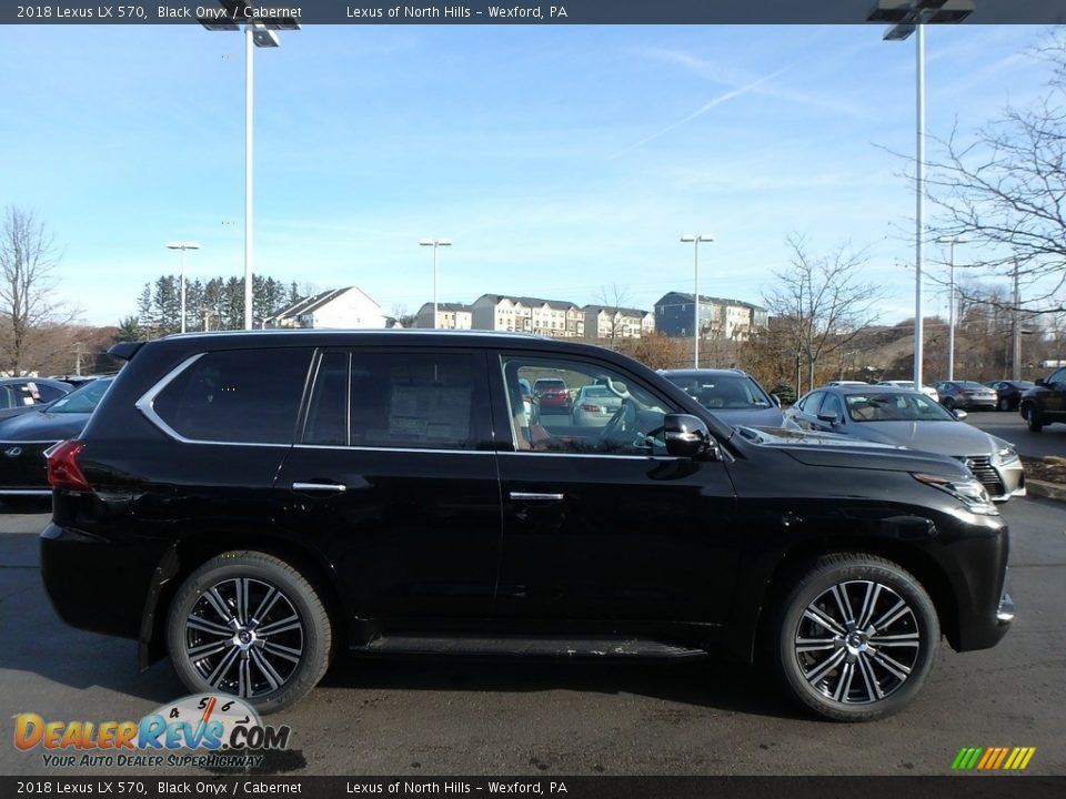 2018 Lexus LX 570 Black Onyx / Cabernet Photo #2
