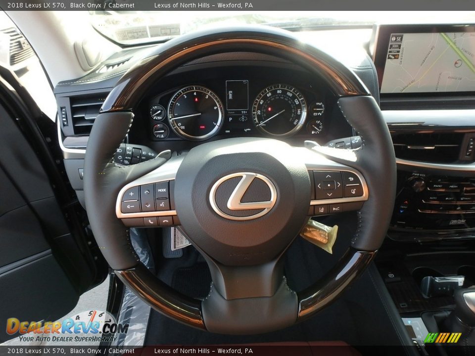 2018 Lexus LX 570 Black Onyx / Cabernet Photo #9