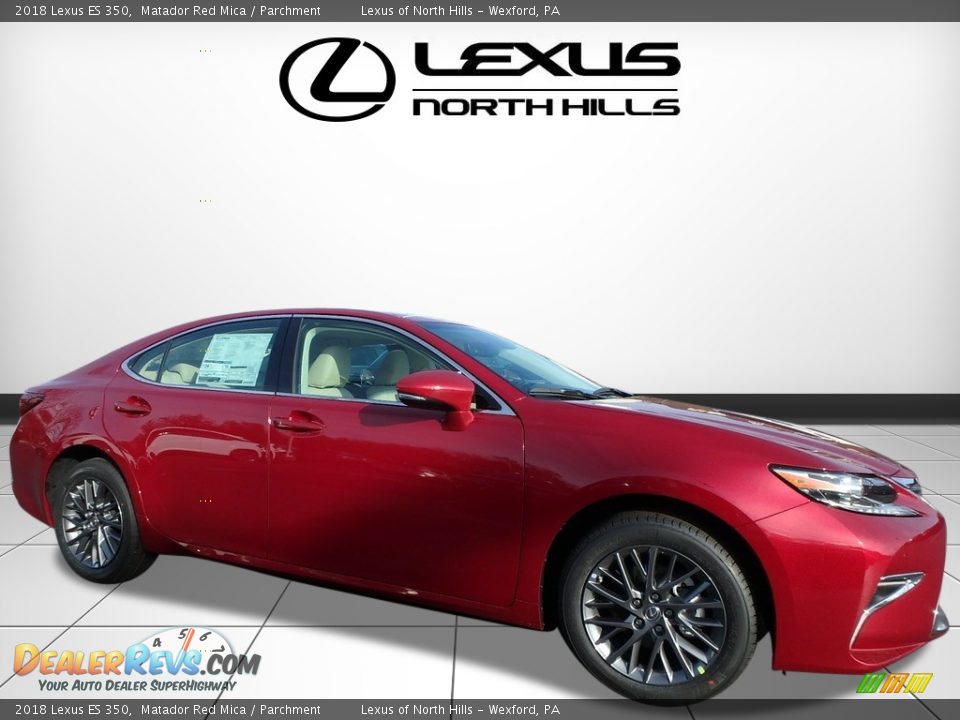 2018 Lexus ES 350 Matador Red Mica / Parchment Photo #1