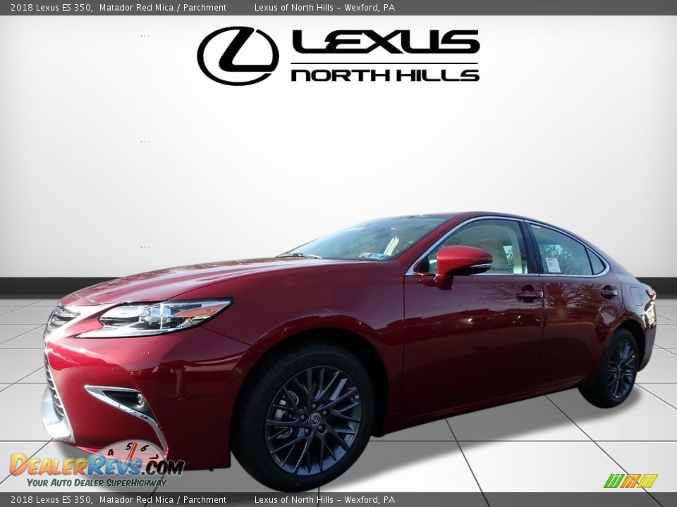 2018 Lexus ES 350 Matador Red Mica / Parchment Photo #4
