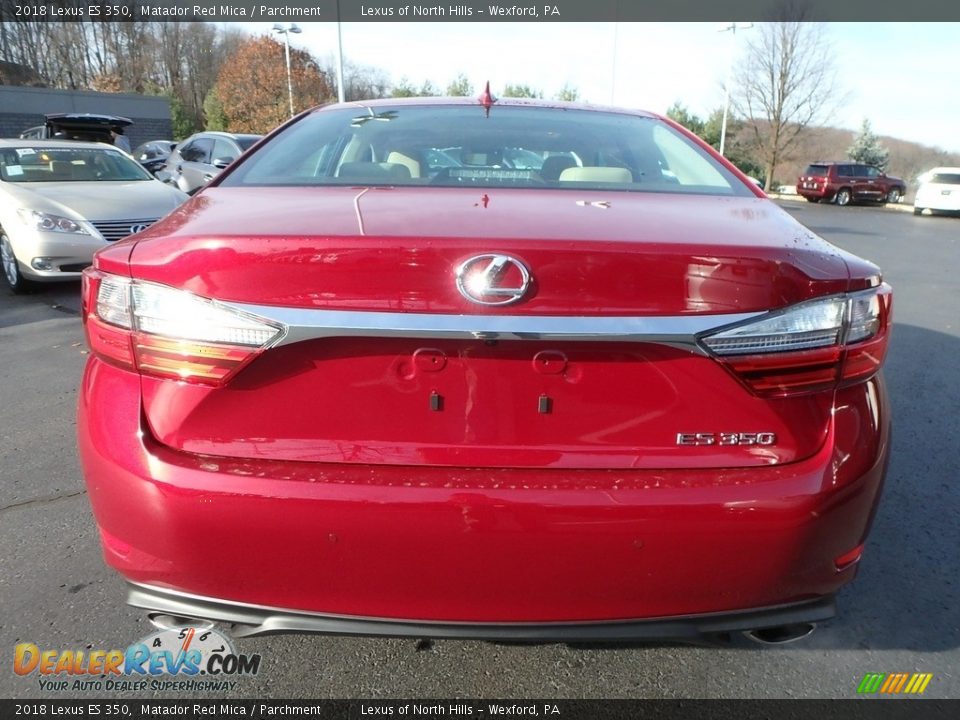 2018 Lexus ES 350 Matador Red Mica / Parchment Photo #6