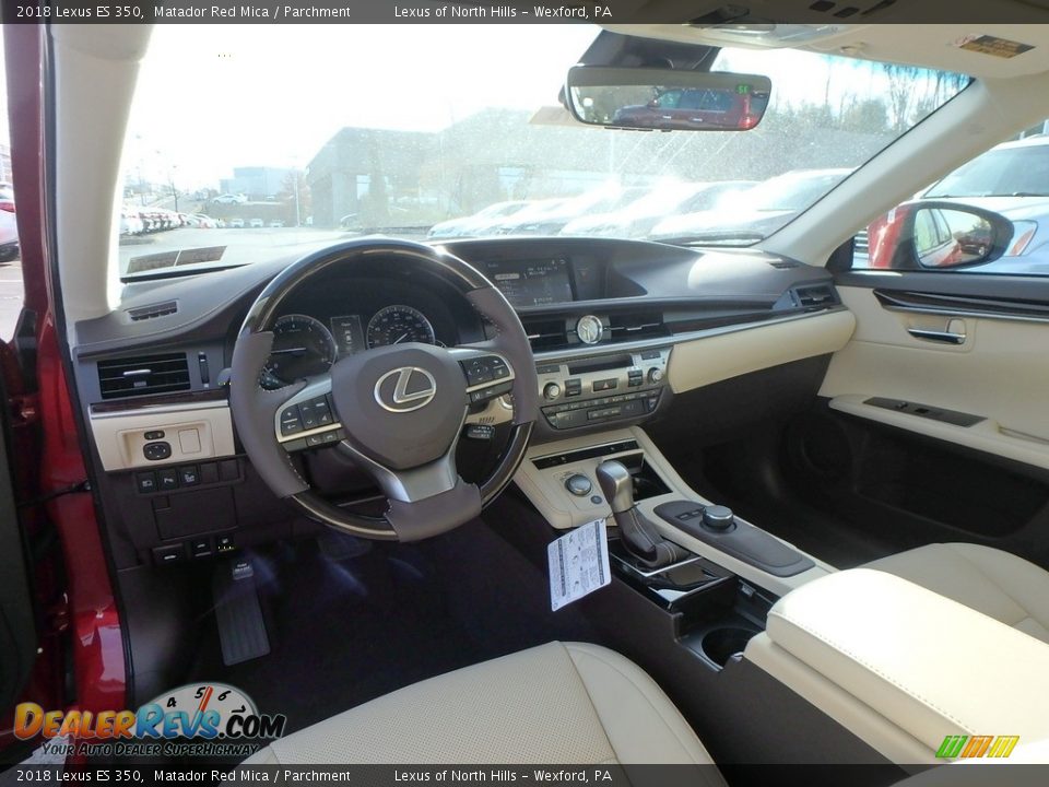 2018 Lexus ES 350 Matador Red Mica / Parchment Photo #9