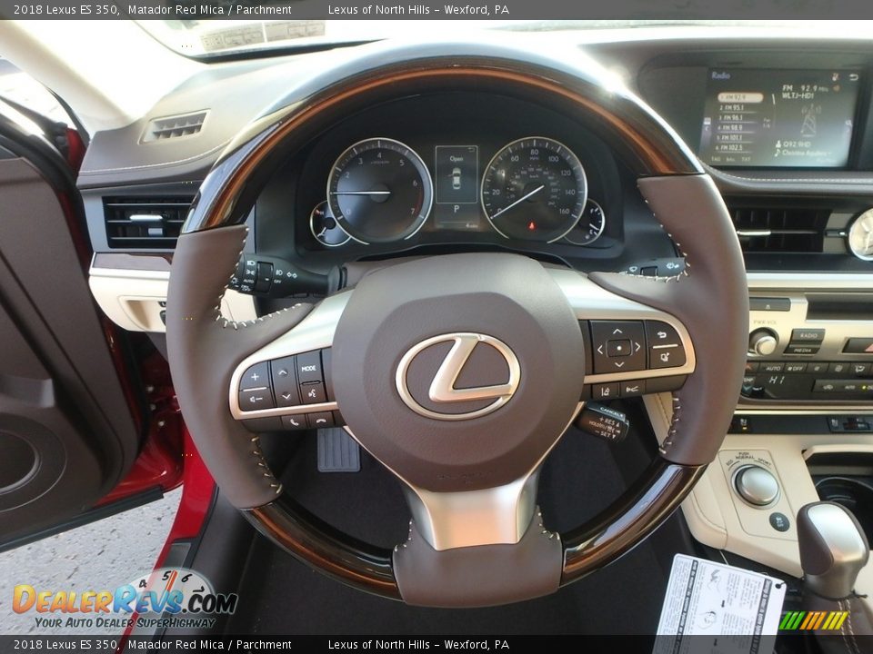 2018 Lexus ES 350 Matador Red Mica / Parchment Photo #13