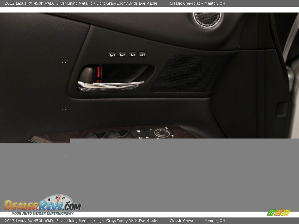 2013 Lexus RX 450h AWD Silver Lining Metallic / Light Gray/Ebony Birds Eye Maple Photo #5
