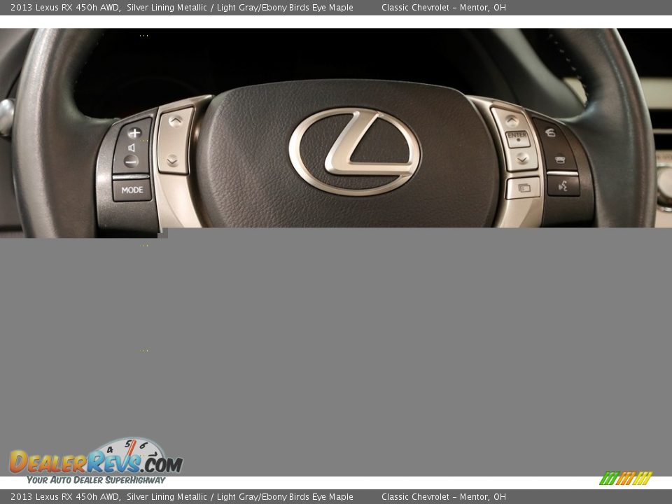 2013 Lexus RX 450h AWD Silver Lining Metallic / Light Gray/Ebony Birds Eye Maple Photo #8