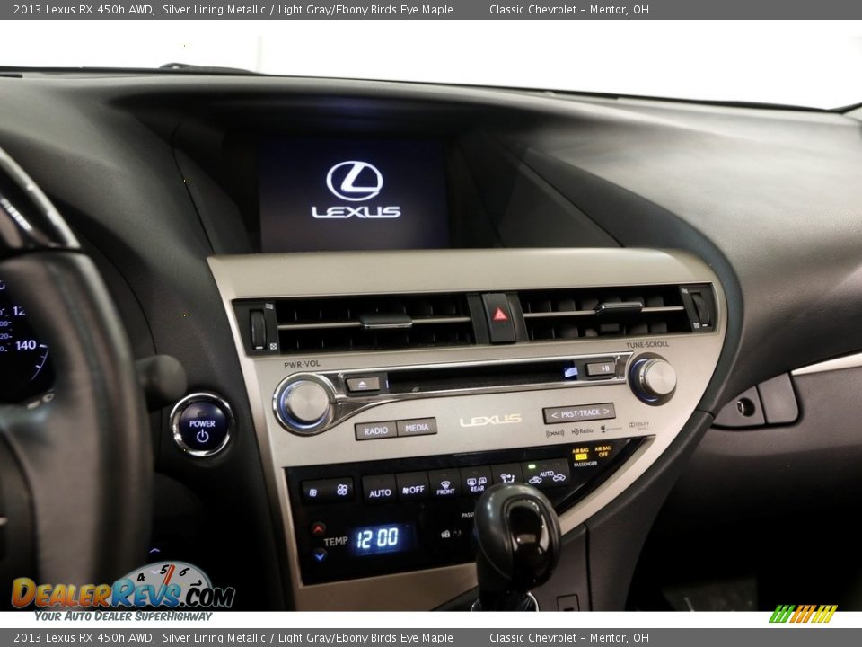 2013 Lexus RX 450h AWD Silver Lining Metallic / Light Gray/Ebony Birds Eye Maple Photo #10