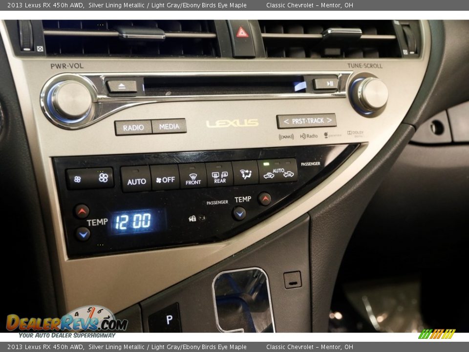 2013 Lexus RX 450h AWD Silver Lining Metallic / Light Gray/Ebony Birds Eye Maple Photo #15