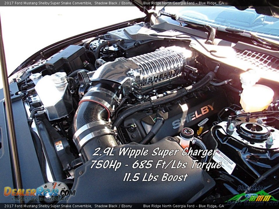 2017 Ford Mustang Shelby Super Snake Convertible Shadow Black / Ebony Photo #12