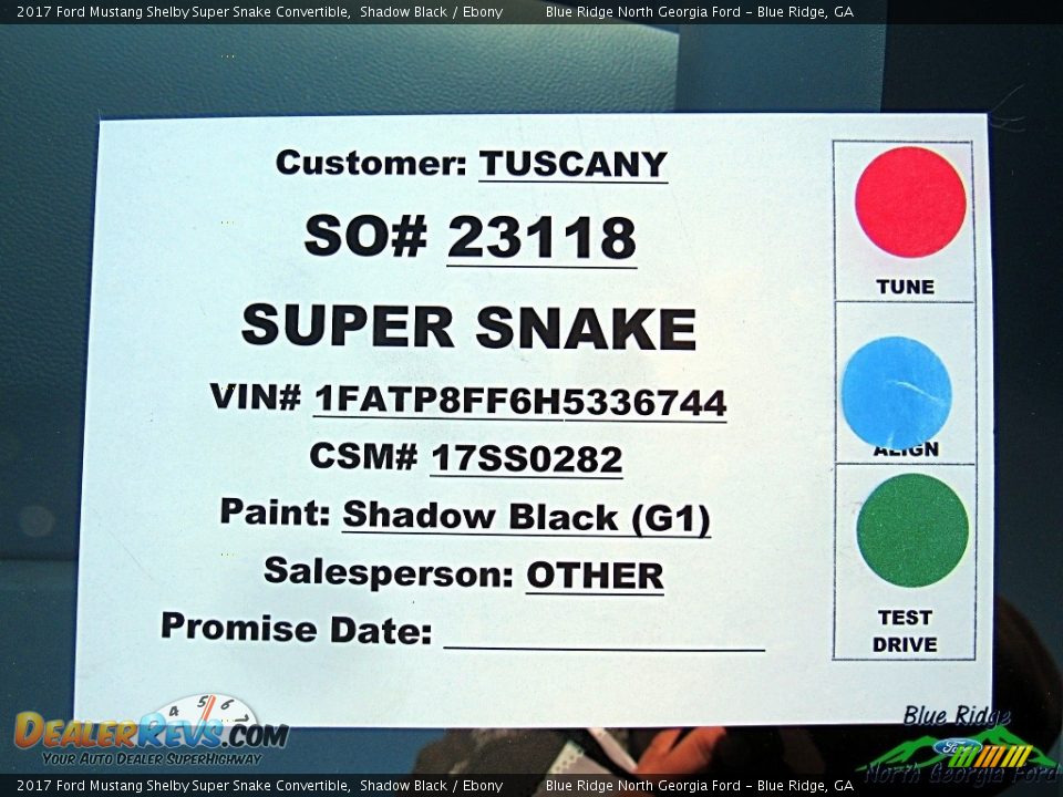 2017 Ford Mustang Shelby Super Snake Convertible Shadow Black / Ebony Photo #33