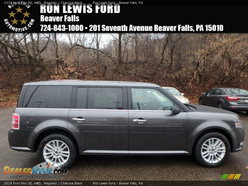 2018 Ford Flex SEL AWD Magnetic / Charcoal Black Photo #1