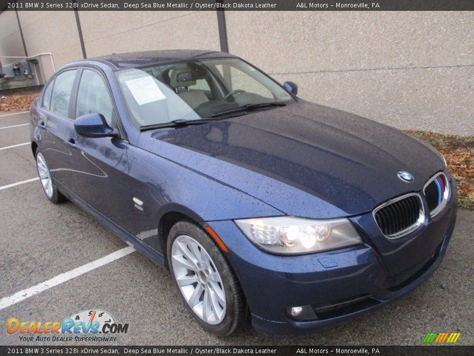 2011 BMW 3 Series 328i xDrive Sedan Deep Sea Blue Metallic / Oyster/Black Dakota Leather Photo #6
