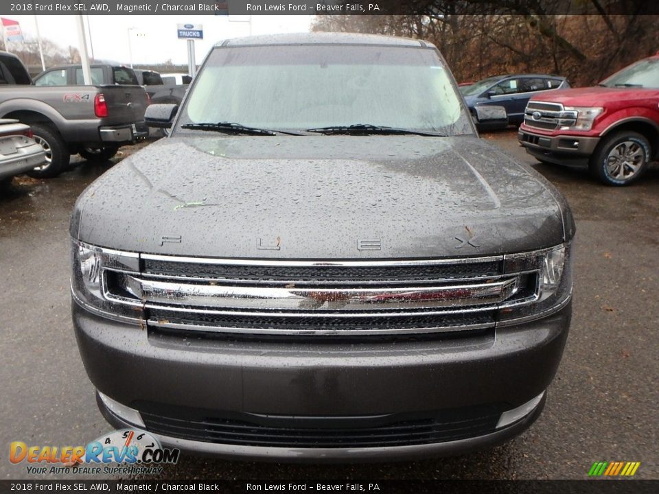 2018 Ford Flex SEL AWD Magnetic / Charcoal Black Photo #8