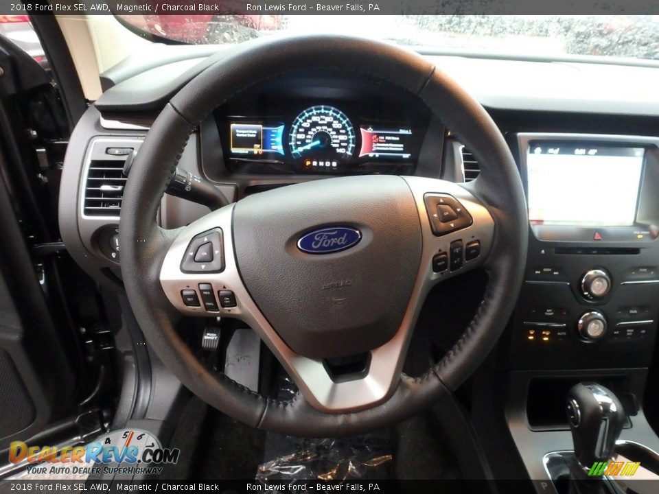 2018 Ford Flex SEL AWD Steering Wheel Photo #17