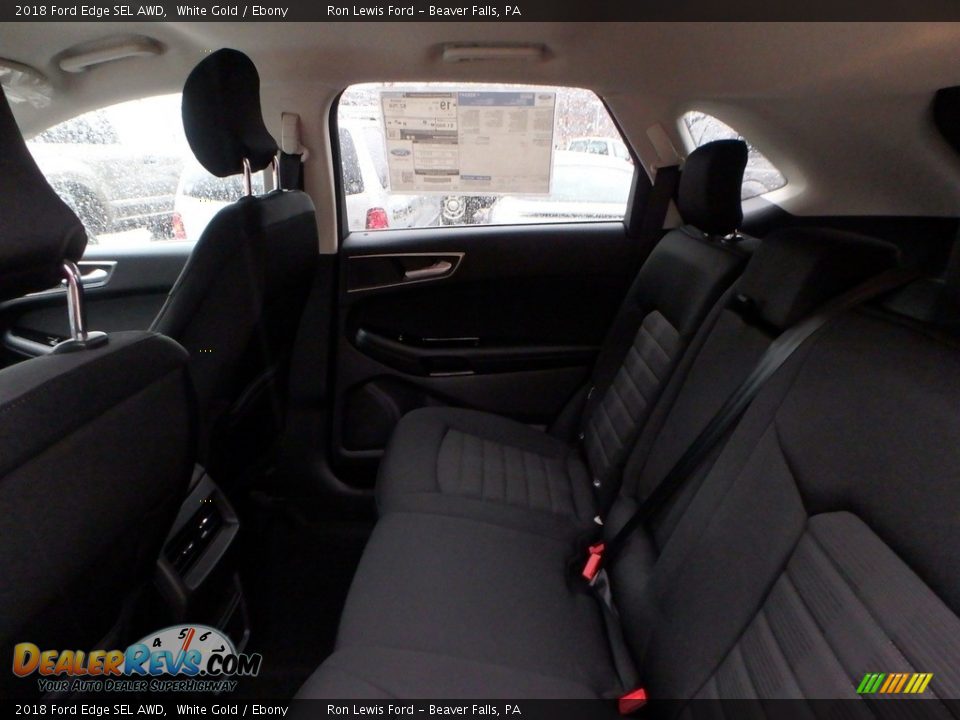 Rear Seat of 2018 Ford Edge SEL AWD Photo #12