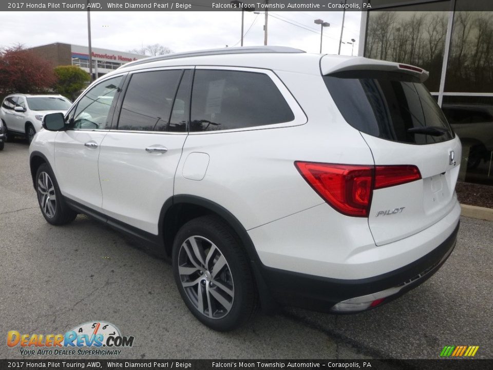 2017 Honda Pilot Touring AWD White Diamond Pearl / Beige Photo #2
