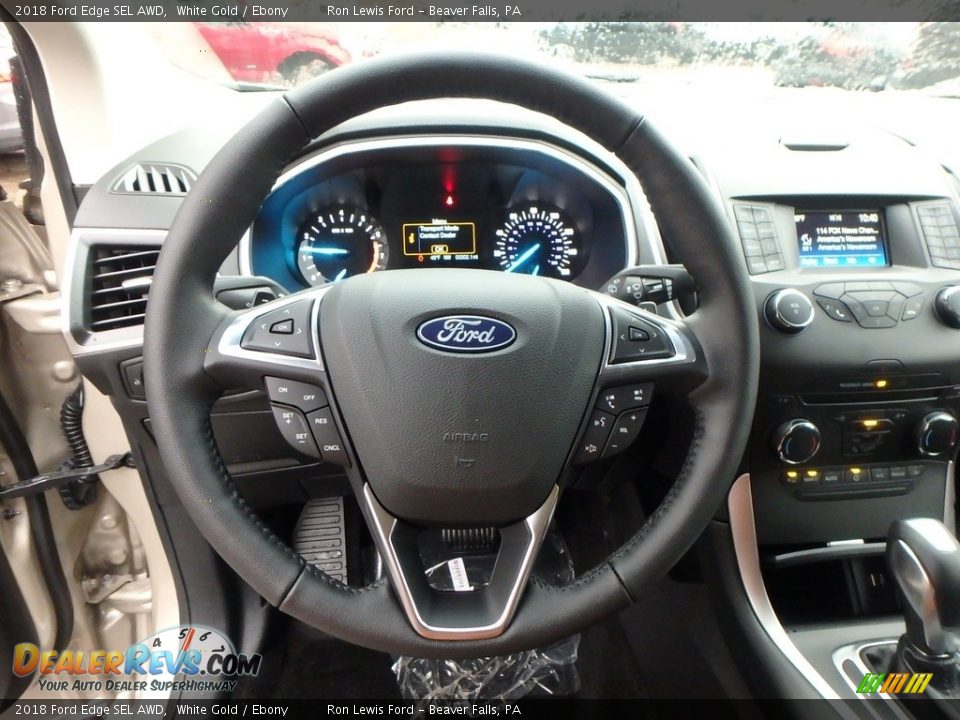 2018 Ford Edge SEL AWD Steering Wheel Photo #17