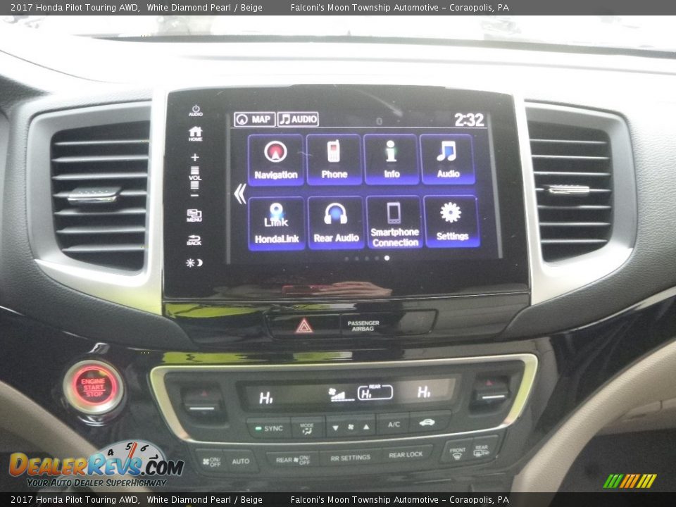 2017 Honda Pilot Touring AWD White Diamond Pearl / Beige Photo #14