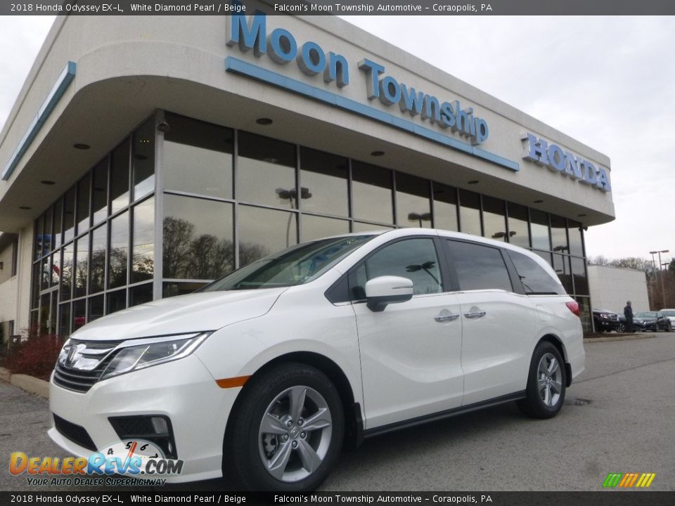 2018 Honda Odyssey EX-L White Diamond Pearl / Beige Photo #1
