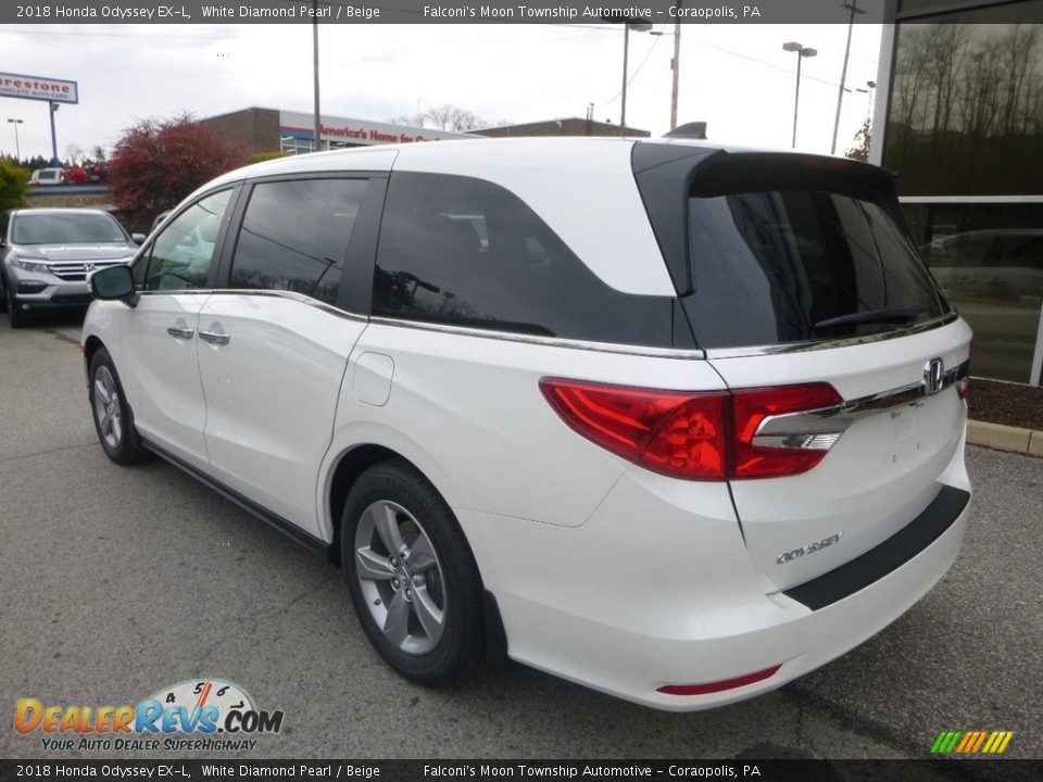 2018 Honda Odyssey EX-L White Diamond Pearl / Beige Photo #2