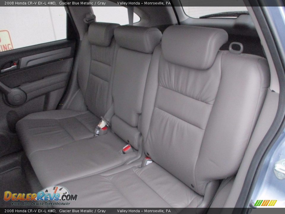 2008 Honda CR-V EX-L 4WD Glacier Blue Metallic / Gray Photo #12