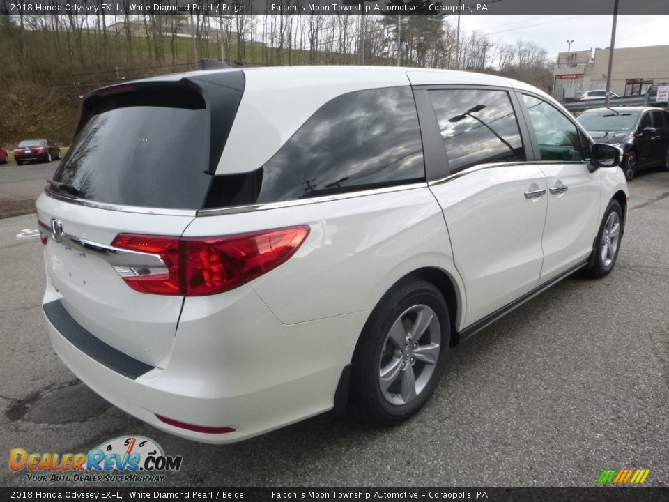 2018 Honda Odyssey EX-L White Diamond Pearl / Beige Photo #4