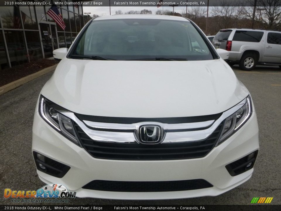 2018 Honda Odyssey EX-L White Diamond Pearl / Beige Photo #6