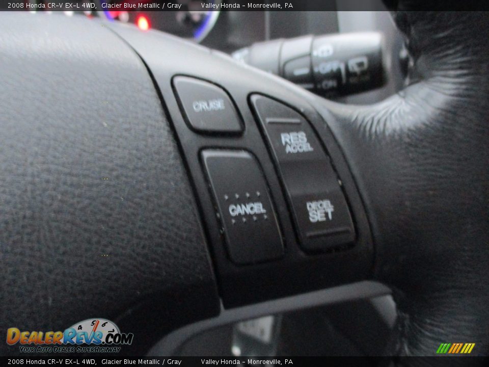 2008 Honda CR-V EX-L 4WD Glacier Blue Metallic / Gray Photo #17