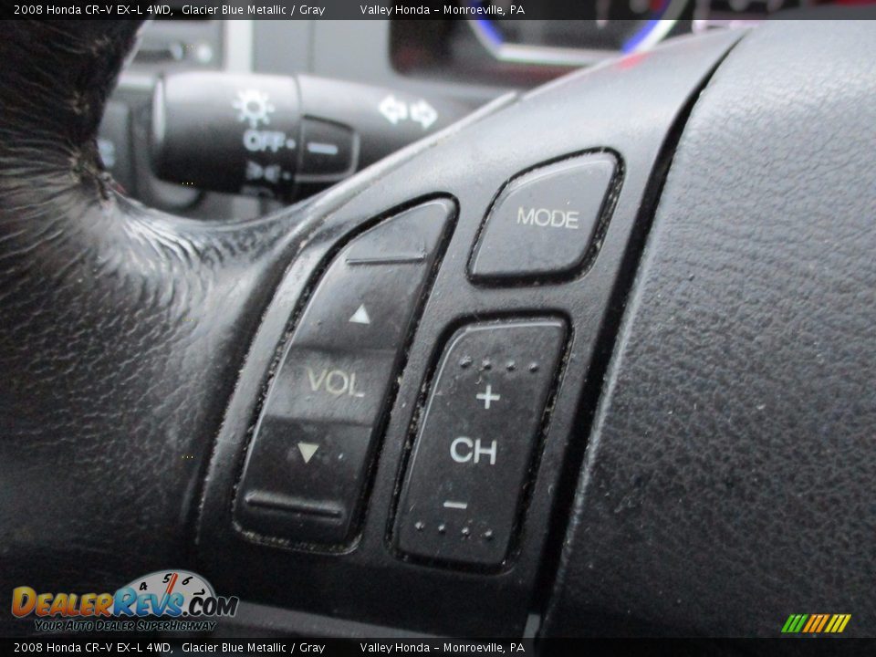 2008 Honda CR-V EX-L 4WD Glacier Blue Metallic / Gray Photo #18