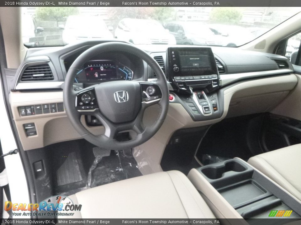 2018 Honda Odyssey EX-L White Diamond Pearl / Beige Photo #11