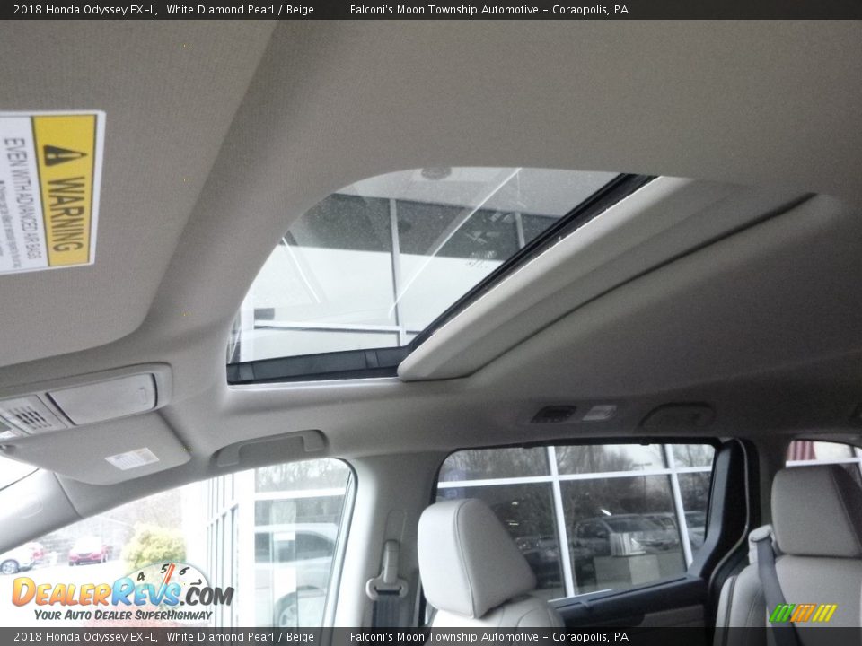 2018 Honda Odyssey EX-L White Diamond Pearl / Beige Photo #13