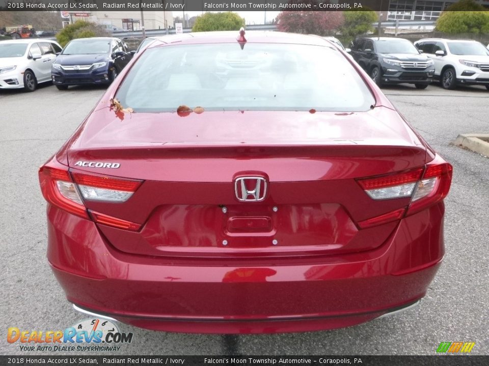 2018 Honda Accord LX Sedan Radiant Red Metallic / Ivory Photo #3