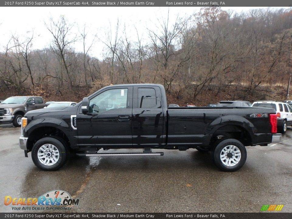 2017 Ford F250 Super Duty XLT SuperCab 4x4 Shadow Black / Medium Earth Gray Photo #5