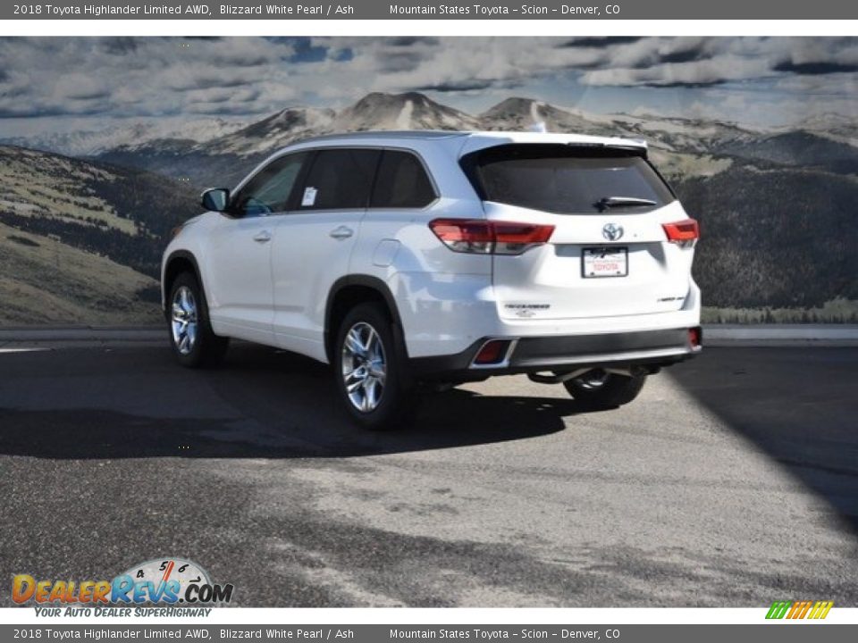 2018 Toyota Highlander Limited AWD Blizzard White Pearl / Ash Photo #3