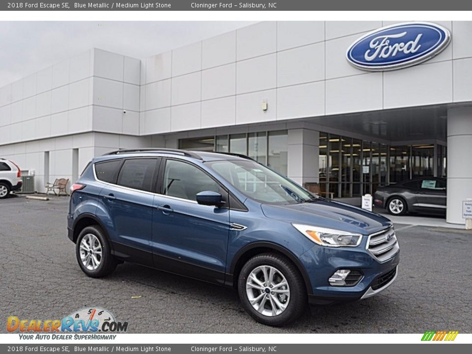 2018 Ford Escape SE Blue Metallic / Medium Light Stone Photo #1