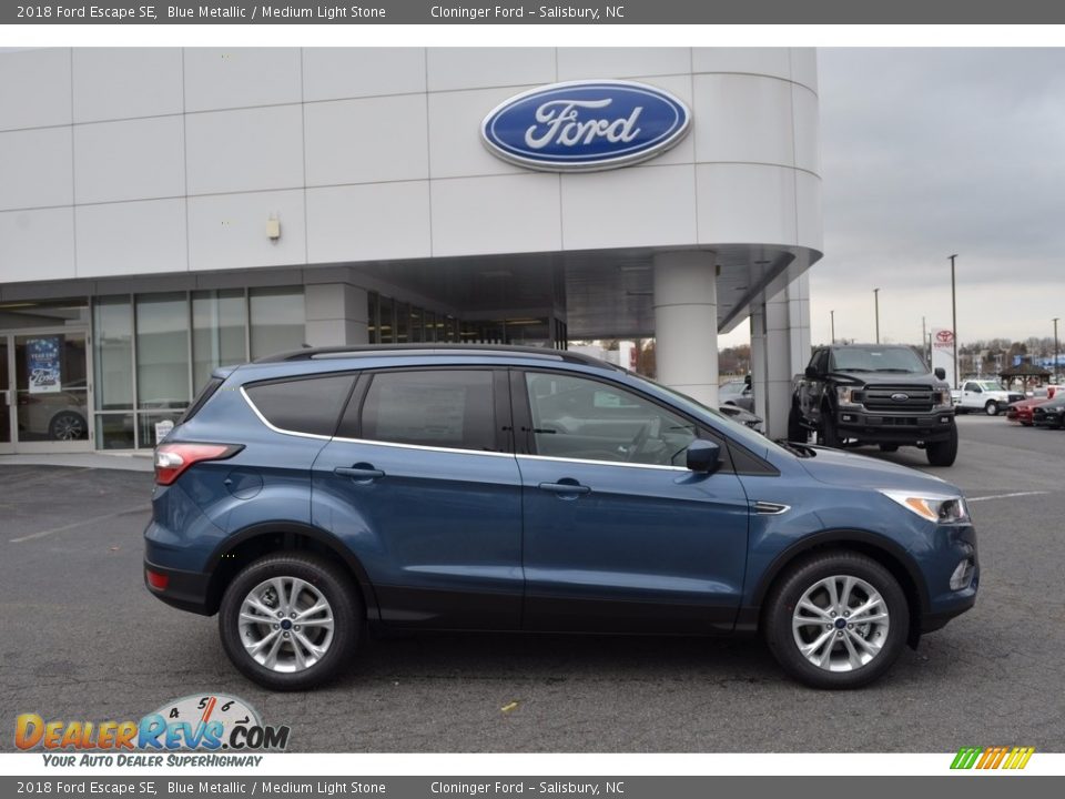 2018 Ford Escape SE Blue Metallic / Medium Light Stone Photo #2