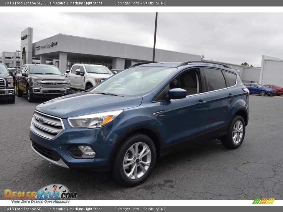 2018 Ford Escape SE Blue Metallic / Medium Light Stone Photo #3