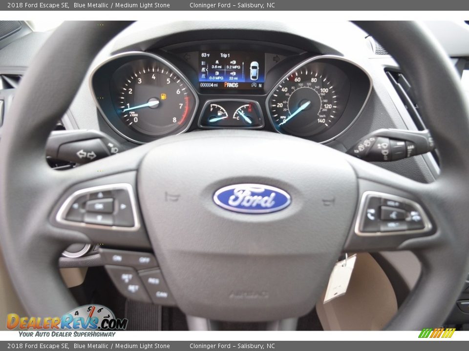 2018 Ford Escape SE Blue Metallic / Medium Light Stone Photo #18