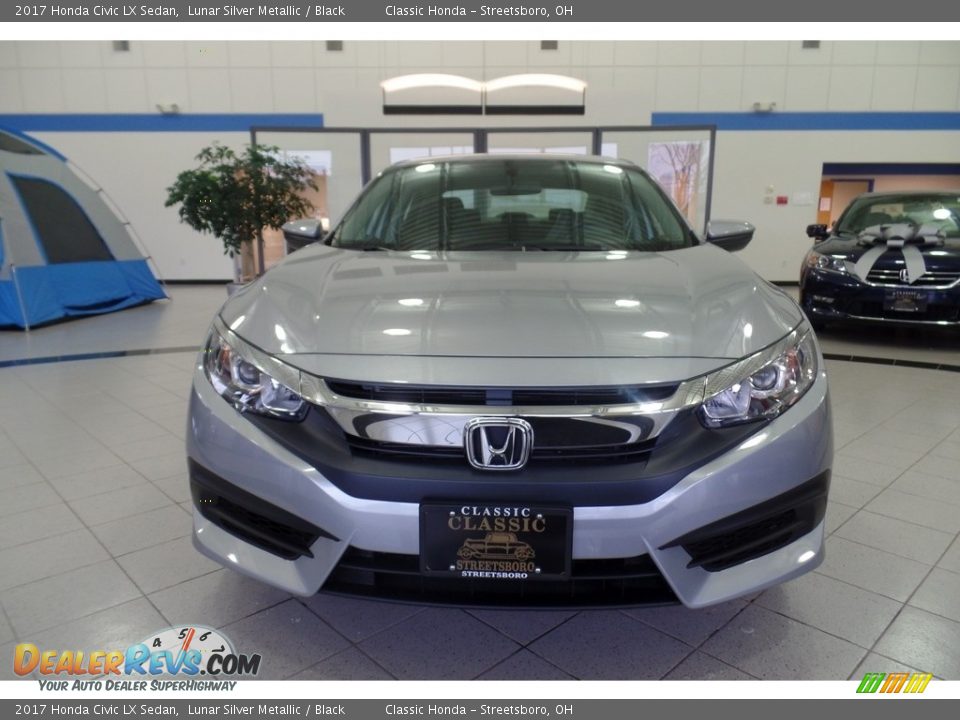 2017 Honda Civic LX Sedan Lunar Silver Metallic / Black Photo #2