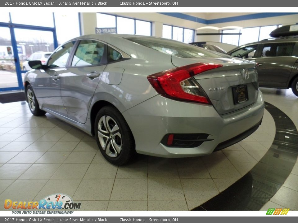 2017 Honda Civic LX Sedan Lunar Silver Metallic / Black Photo #4