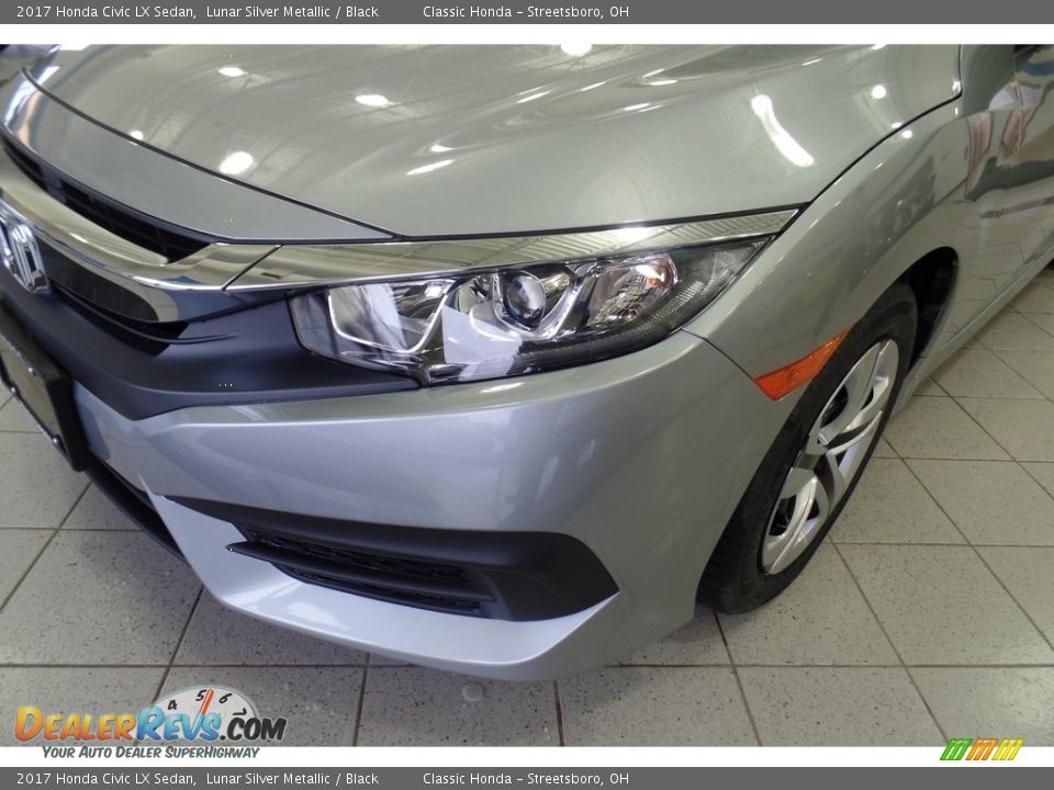 2017 Honda Civic LX Sedan Lunar Silver Metallic / Black Photo #6